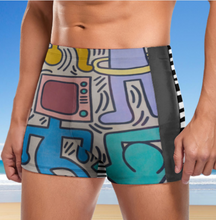 Lade das Bild in den Galerie-Viewer, Multi-Image-Druck Männer / Herren Badeshort Badehose Boxerbadehose mit Fotos Muster Text Logo selbst gestalten und bedrucken