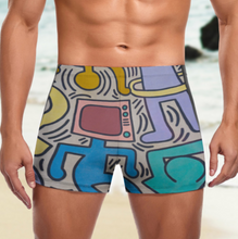Lade das Bild in den Galerie-Viewer, Multi-Image-Druck Männer / Herren Badeshort Badehose Boxerbadehose mit Fotos Muster Text Logo selbst gestalten und bedrucken