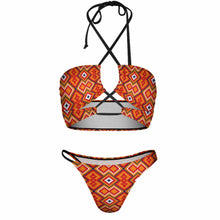 Lade das Bild in den Galerie-Viewer, 2023 Newest Damen Bikini Set Badeanzug 2 teilig Sexy Skinny und Gerafft mit Fotos Muster Text Logo selbst gestalten und bedrucken