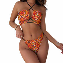 Lade das Bild in den Galerie-Viewer, 2023 Newest Damen Bikini Set Badeanzug 2 teilig Sexy Skinny und Gerafft mit Fotos Muster Text Logo selbst gestalten und bedrucken