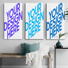Lade das Bild in den Galerie-Viewer, Multi-Image Design Druck 3 Panel hängende Poster vertikal 1:2 / Leinwandbild 3-teilig / Leinwand Malerei Wandbilder mit Foto selbst gestalten und bedrucken