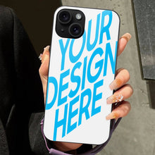 Lade das Bild in den Galerie-Viewer, Glas Handyhülle (iPhone 15 Pro Max/Plus/Pro) mit Foto Design Motiv Text selbst gestalten und bedrucken