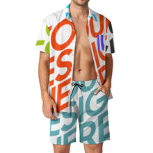 Lade das Bild in den Galerie-Viewer, Multi-Image-Druck Männer / Herren Sommer Bademode Set 2-tlg mit Badehose kurz mit Fotos Muster Text Logo selbst gestalten und bedrucken