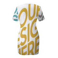 Lade das Bild in den Galerie-Viewer, Multi-Image-Design Damen / Frauen Sommerkleid Jerseykleid Elegant NZ003 mit Foto Design Motiv Text selbst gestalten und bedrucken