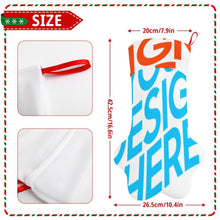 Lade das Bild in den Galerie-Viewer, All Print Weihnachtsstrümpfe in Hundepfotenform mit Foto Design Motiv Text selbst gestalten und bedrucken