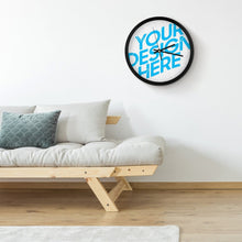 Lade das Bild in den Galerie-Viewer, Fashion Wanduhr ohne Tickgeräusche im modern Stil mit Lautlosem Uhrwerk - Große Wand Uhr 25 cm für Büro Küche Schlafzimmer Wohnzimmer Klassenzimmer mit Fotos Muster Text Logo selbst gestalten und bedrucken