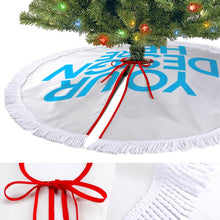 Lade das Bild in den Galerie-Viewer, Weihnachtsbaumrock Weihnachtsbaumdecke mit Fransenspitze selbst gestalten und bedrucken