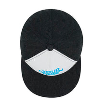 Lade das Bild in den Galerie-Viewer, Damen & Herren Denim schwarz flache Gummi Baseballkappe selbst gestalten und bedrucken