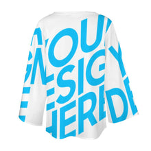 Lade das Bild in den Galerie-Viewer, Einzelbilddruck Langarmshirt V-Ausschnitt Damen Bluse Lose Shirt NZ2205294 mit Fotos Muster Text Logo selbst gestalten und bedrucken