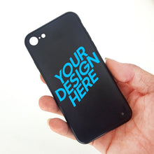 Lade das Bild in den Galerie-Viewer, Schwarze TPU-Glashülle Handyhülle für iPhone 7 / 8 mit Foto selbst gestalten und bedrucken