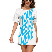 Lade das Bild in den Galerie-Viewer, Modisches Strandkleid mit Fledermausärmeln NZ023 - Damen / Frauen - selbst gestalten und bedrucken