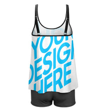 Lade das Bild in den Galerie-Viewer, Große Größen Einzelbilddruck Voll Druck Damen / Frauen Tankini Set Over Size QZ6072 mit Fotos Muster Text Logo selbst gestalten und bedrucken