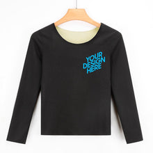 Lade das Bild in den Galerie-Viewer, Damen / Frauen Thermounterwäsche Funktionsunterwäsche Skiunterwäsche Set BR001 Hemd Hose mit Fotos Muster Text Logo selbst gestalten und bedrucken