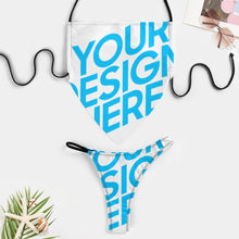 Lade das Bild in den Galerie-Viewer, 2023 New Modische Sexy Einzelbild-Design Bustier Push-Up Bikini Set 2 teilig J203D65 mit Ihrem Foto Motiv und Text selbst gestalten und bedrucken