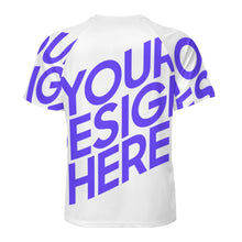 Lade das Bild in den Galerie-Viewer, Einzelbild-Design Männer Kurzarm Reglan T Shirt mit drei Knöpfen mit Ihrem Design Motiv Foto Text selbst gestalten und bedrucken