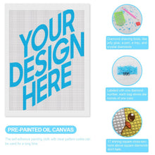 Lade das Bild in den Galerie-Viewer, Diamond Painting Diamantbild mit runden Steinchen in vertikalen Version mit Foto selbst gestalten und bedrucken