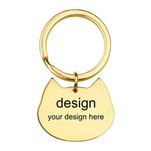 Lade das Bild in den Galerie-Viewer, Schlüsselanhänger Metall Anhänger aus Titan Stahl (fünf Stil verfügbar) mit Namen Gravur selbst gestalten