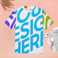 Lade das Bild in den Galerie-Viewer, Große Größen Multi-Image-Druck Damen / Frauen Voll Druck 100% Baumwolle Kurzarm TSHIRT T-Shirt ZP057 mit Fotos Muster Text Logo selbst gestalten und bedrucken