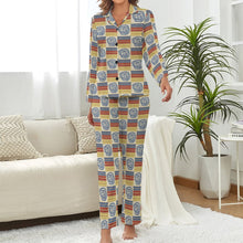 Lade das Bild in den Galerie-Viewer, Multi-Image-Druck Damen / Frauen DTZ Pyjama im Hemdblusenlook (1 tlg., 1 Stück) Schlafanzug Nachthemd durchgeknöpft mit Fotos Muster Text Logo selbst gestalten und bedrucken
