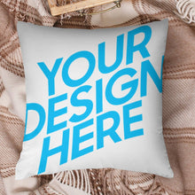Lade das Bild in den Galerie-Viewer, Kissenbezug Kissenhülle 100% Polyester in 9 Maßen verfügbar 30x30cm, 35x35cm, 40x40cm, 43x43cm, 45x45cm, 50x50cm, 55x55cm, 60x60cm, 80x80cm mit Fotos Muster Text Logo selbst gestalten und bedrucken
