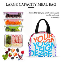Lade das Bild in den Galerie-Viewer, Multi-Image-Druck Lunchtasche Kühltasche Isoliertasche Lunchbag Thermotasche mit Reißverschluss mit Fotos Muster Text Logo selbst gestalten und bedrucken