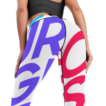 Lade das Bild in den Galerie-Viewer, Multi-Image-Design Damen / Frauen Yoga Hose Gym Sport Leggings YJ033 mit Foto Design Motiv Text selbst gestalten und bedrucken