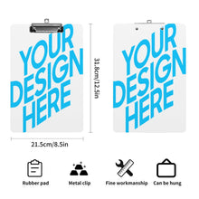 Lade das Bild in den Galerie-Viewer, Klemmbrett Acryl mit Bügelklemme mit Fotos Muster Text Logo selbst gestalten und bedrucken