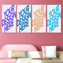 Lade das Bild in den Galerie-Viewer, Multi-Image-Design Druck Vertikale Version 1:2 hängende Poster 4 Panel / Wandbilder 4-teilig / Leinwand Malerei mit Foto selbst gestalten und bedrucken