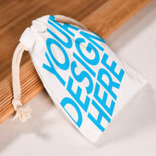 Lade das Bild in den Galerie-Viewer, 12*18cm / 20*25cm Drawstring Storage Bag Canvas Kordelzugbeutel einseitiger Druck mit Foto Text selbst gestalten und bedrucken