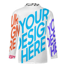Lade das Bild in den Galerie-Viewer, Multi-Image-Design Herren Langarm Poloshirt mit Strickkragen RL mit Ihrem Design Motiv Foto Text selbst gestalten und bedrucken