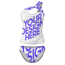 Lade das Bild in den Galerie-Viewer, 2024 NEW Sexy Einzelbild-Design Damen Tankini Bauchkontrolle Badeanzug Set SDS200 2-teilig mit Foto Design Motiv Text selbst gestalten und bedrucken