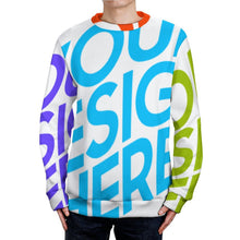 Lade das Bild in den Galerie-Viewer, Multi-Image-Druck Herren / Männer Pullover Strickpullover Sweatershirt Rundhalspullover Strickpulli MY09 mit Fotos Muster Text Logo selbst gestalten und bedrucken