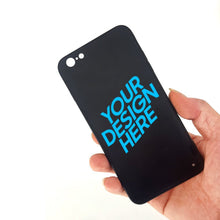 Lade das Bild in den Galerie-Viewer, Schwarze TPU-Glashülle Handyhülle für iPhone 6P / 6SP mit Foto selbst gestalten und bedrucken
