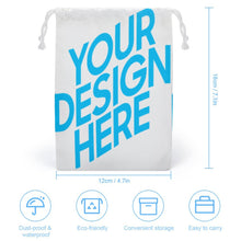 Lade das Bild in den Galerie-Viewer, Drawstring Storage Bag Canvas Kordelzugbeutel beidseitiger Druck mit Foto Text selbst gestalten und bedrucken