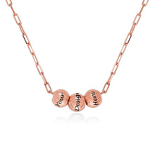 Lade das Bild in den Galerie-Viewer, Balance Gliederkette mit Gravur X0047 in Sterling Silber mit 18K Gold Roségold Vergoldung Länge verstellbar selbst gestalten