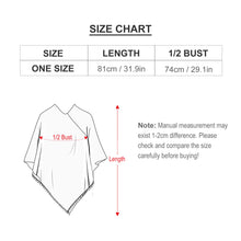 Lade das Bild in den Galerie-Viewer, Poncho Strickcape mit Fransen Halsschal Schal in hochwertiger Ausführung MY07 für Damen Frauen mit Foto Muster Text selbst gestalten und bedrucken