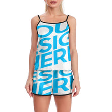 Lade das Bild in den Galerie-Viewer, Ärmelloser Pyjama 2 teiliger Sommer Schlafanzug SY0026 für Damen Frauen mit Foto selbst gestalten und bedrucken