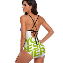 Lade das Bild in den Galerie-Viewer, Multi-Image-Druck Sexy Damen / Frauen ONE PIECE Badeanzug LT3153 mit Fotos Muster Text Logo selbst gestalten und bedrucken