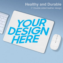 Lade das Bild in den Galerie-Viewer, 20,5 x 25,5cm Mauspad aus Leder mit Foto Text selbst gestalten und bedrucken