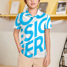 Lade das Bild in den Galerie-Viewer, Einzelbild-Design Kinder Jungen 3-16 Jahre Alt Poloshirt Kurzarm J62T mit Foto Design Motiv Text selbst gestalten und bedrucken