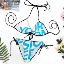Lade das Bild in den Galerie-Viewer, Große Größen Einzelbilddruck Damen / Frauen Push-Up Triangle Bikinis Set Bademode BK2059 mit Fotos Muster Text Logo selbst gestalten und bedrucken