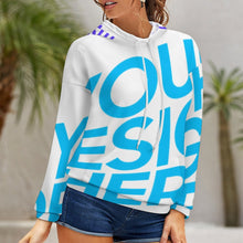 Lade das Bild in den Galerie-Viewer, Kapuzenpullover Hoodie Sweatshirt NH mit Kapuze für Damen Frauen mit Foto selbst gestalten und bedrucken