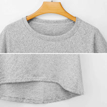 Lade das Bild in den Galerie-Viewer, Einzelbilddruck All Over-Druck Gestricktes graues Tuch langes Rundhals Langarm Shirt TShirt BL mit Fotos Muster Text Logo selbst gestalten und bedrucken