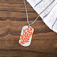 Lade das Bild in den Galerie-Viewer, Memory-ID-Halskette für Bildgravur und Text Wunschgravur mit Foto Text selbst gestalten und bedrucken