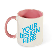 Lade das Bild in den Galerie-Viewer, Keramik Tasse Becher mit Farbe innen und Henkel selbst gestalten und bedrucken