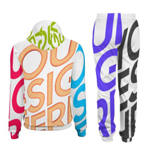 Lade das Bild in den Galerie-Viewer, Multi-Image-Druck Männer / Herren Full Print Kapuzenpullover Hoodie Set Trainingsanzug 2-tlg Streetwear Jogginganzug 4T03 mit Fotos Muster Text Logo selbst gestalten und bedrucken