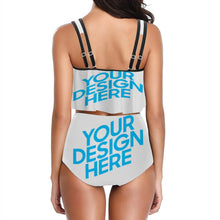 Lade das Bild in den Galerie-Viewer, Sexy Ft5095 Push-Up Bikini Badebekleidung Damen Mädchen Volldruck selbst gestalten und bedrucken