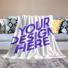 Lade das Bild in den Galerie-Viewer, Tagesdecke Kuscheldecke Wohndecke Flanell Sofadecke Home Living für Zuhause und unterwegs mit Foto Design Motiv Text selbst gestalten und bedrucken (Vertikale Version)