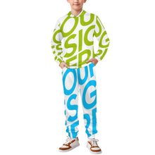 Lade das Bild in den Galerie-Viewer, Einzelbild-Design Kinder Mädchen / Jungen Kapuzenpullover Jogginganzug Trainingsanzug 2-tlg Kapuzenshirt und Sweathose im Set mit Foto Design Motiv Text selbst gestalten und bedrucken