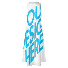 Lade das Bild in den Galerie-Viewer, Große Größen Einzelbilddruck Damen / Frauen Maxikleid Lang Kleid ärmellos GQ mit Fotos Muster Text Logo selbst gestalten und bedrucken